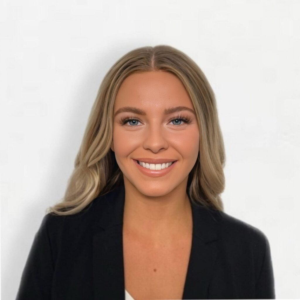 Smiling woman in professional attire